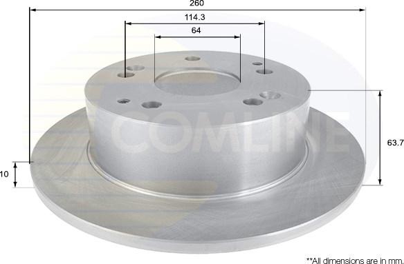 Comline ADC0540 - Гальмівний диск autocars.com.ua