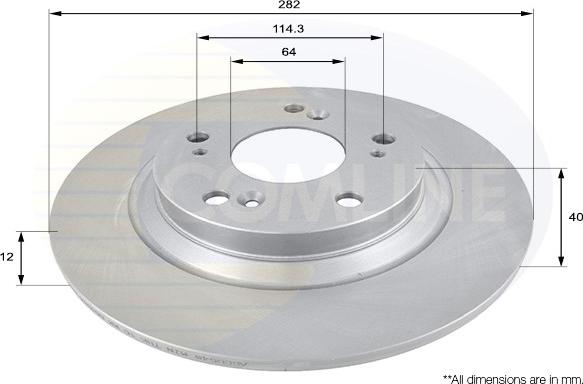 Comline ADC0548 - Гальмівний диск autocars.com.ua
