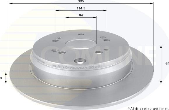 Comline ADC0556 - Тормозной диск autodnr.net