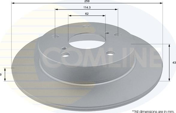 Comline ADC0937 - Гальмівний диск autocars.com.ua