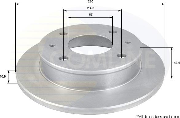 Comline ADC1019 - Гальмівний диск autocars.com.ua