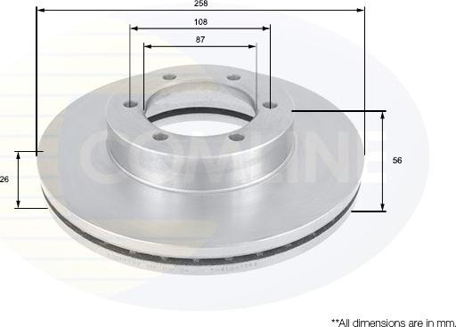 Comline ADC1030V - Гальмівний диск autocars.com.ua