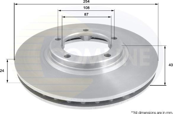 Comline ADC1040V - Гальмівний диск autocars.com.ua