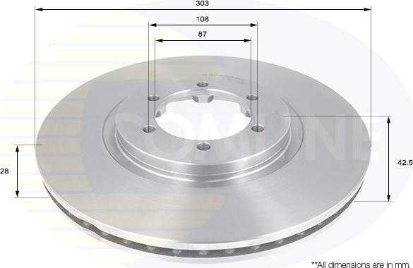 Comline ADC1084V - Тормозной диск autodnr.net