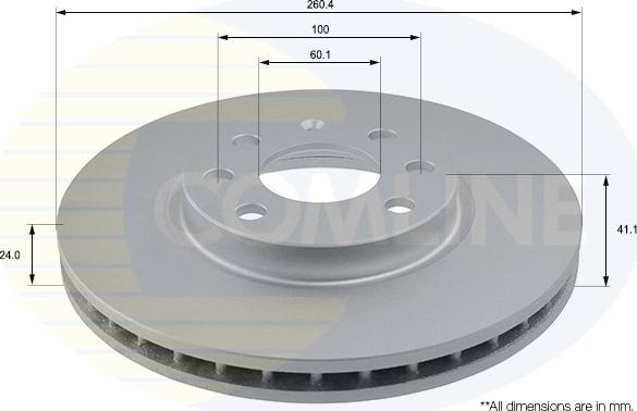 Comline ADC1112V - Тормозной диск avtokuzovplus.com.ua