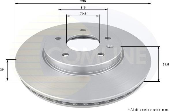 Comline ADC1146V - Гальмівний диск autocars.com.ua