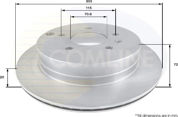 Comline ADC1147V - Тормозной диск avtokuzovplus.com.ua