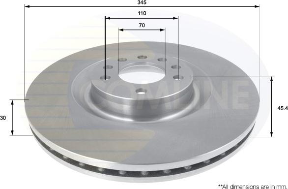 Comline ADC1155V - Тормозной диск autodnr.net