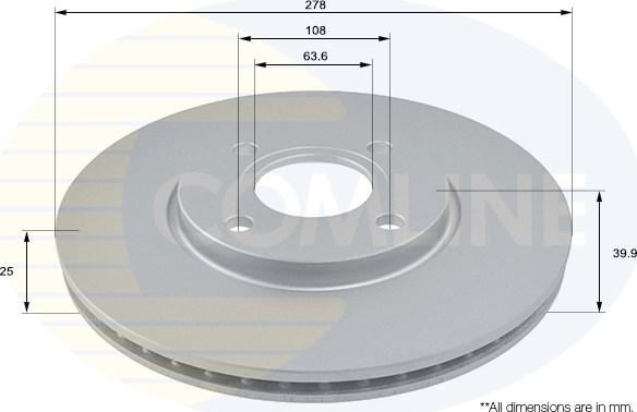 Comline ADC1280V - Гальмівний диск autocars.com.ua