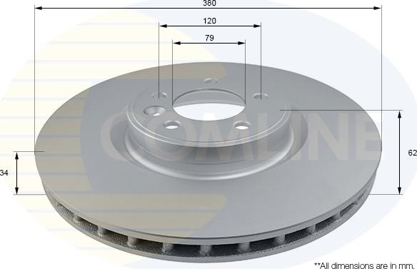 Comline ADC1285V - Гальмівний диск autocars.com.ua