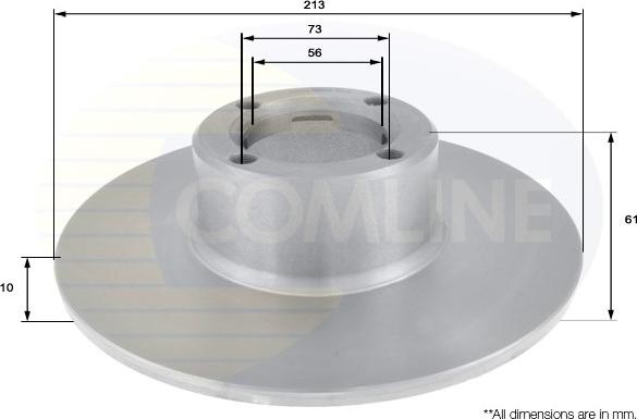 Comline ADC1304 - Тормозной диск avtokuzovplus.com.ua