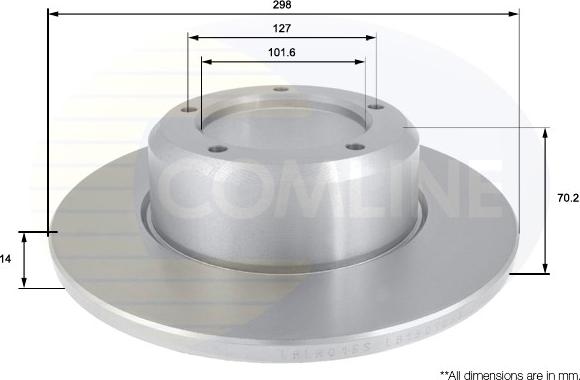 Comline ADC1310 - Тормозной диск avtokuzovplus.com.ua