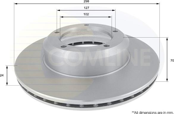 Comline ADC1311V - Гальмівний диск autocars.com.ua