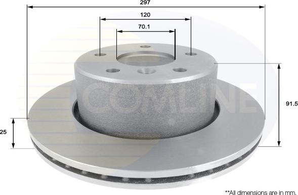 Comline ADC1320V - Тормозной диск avtokuzovplus.com.ua