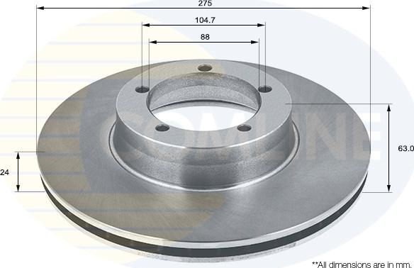 Comline ADC1329V - Гальмівний диск autocars.com.ua