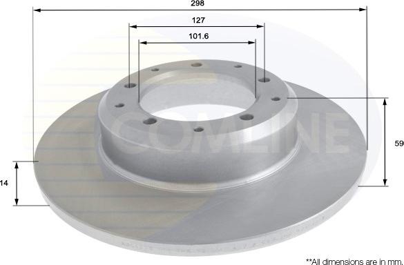 Comline ADC1338 - Тормозной диск autodnr.net