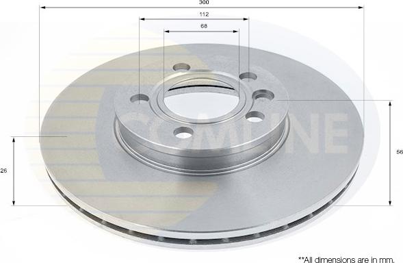 Comline ADC1434V - Гальмівний диск autocars.com.ua