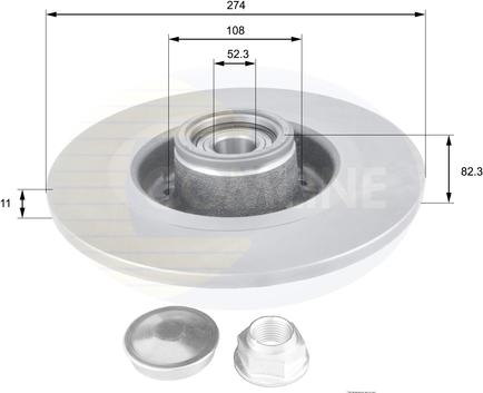 Comline ADC1560 - Тормозной диск avtokuzovplus.com.ua