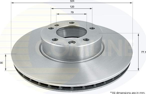 Comline ADC1772V - Гальмівний диск autocars.com.ua