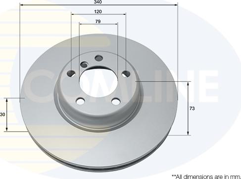 Comline ADC1785V - Гальмівний диск autocars.com.ua