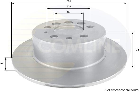 Comline ADC1902 - Гальмівний диск autocars.com.ua