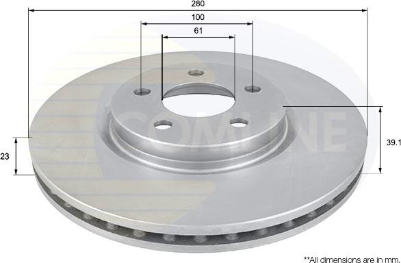 Comline ADC2311V - Тормозной диск autodnr.net