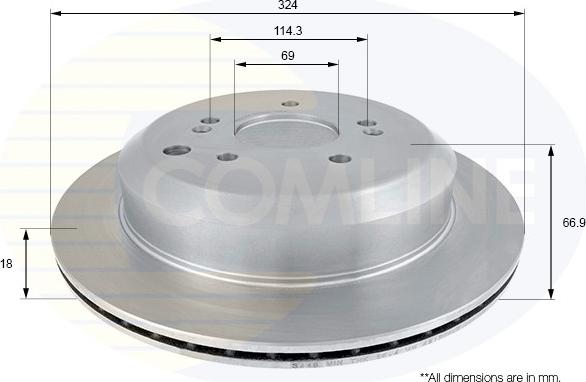 Comline ADC2420V - Гальмівний диск autocars.com.ua