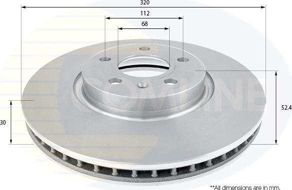 Comline ADC2614V - Гальмівний диск autocars.com.ua