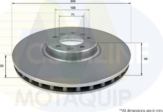 Comline ADC2718V - Гальмівний диск autocars.com.ua