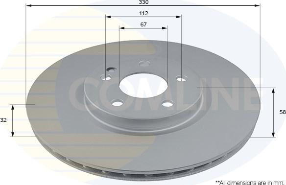 Comline ADC2817V - Гальмівний диск autocars.com.ua