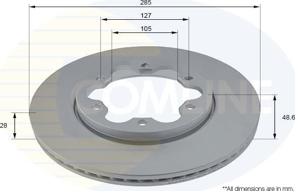 Comline ADC2827V - Гальмівний диск autocars.com.ua