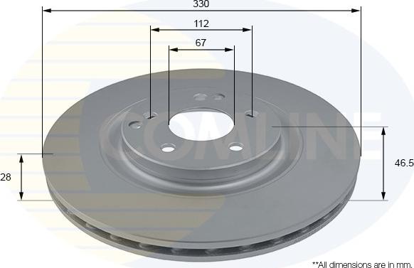 Comline ADC2828V - Тормозной диск avtokuzovplus.com.ua