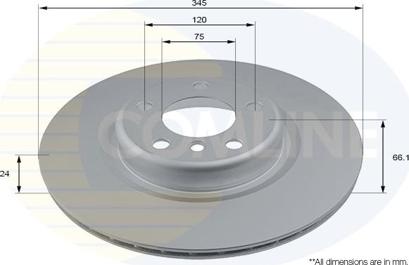 Comline ADC2837V - Гальмівний диск autocars.com.ua