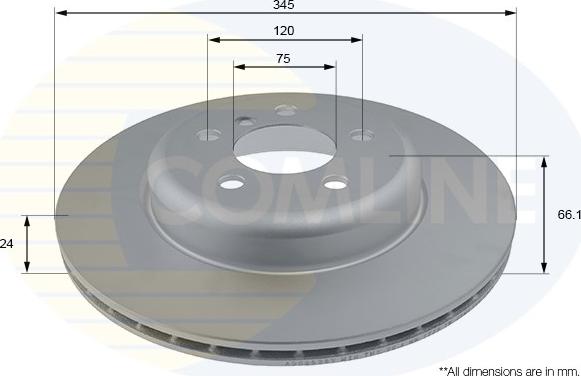 Comline ADC2838V - Гальмівний диск autocars.com.ua