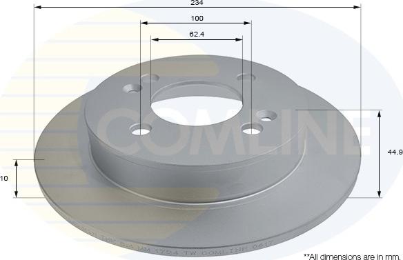 Comline ADC2840 - Гальмівний диск autocars.com.ua