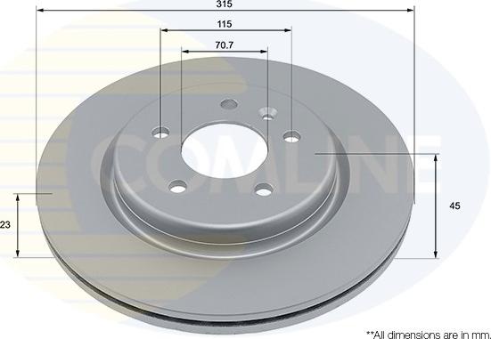 Comline ADC2972V - Гальмівний диск autocars.com.ua