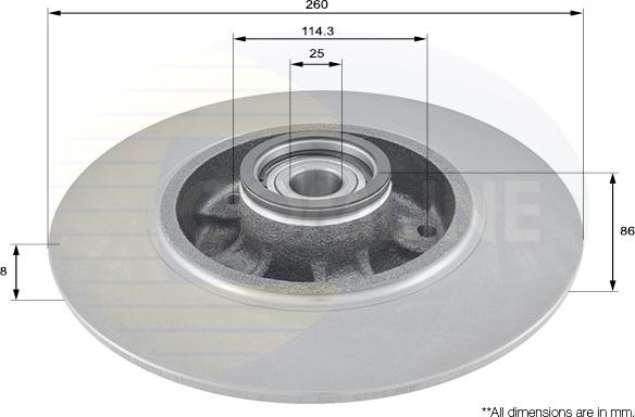 Comline ADC3015 - Гальмівний диск autocars.com.ua