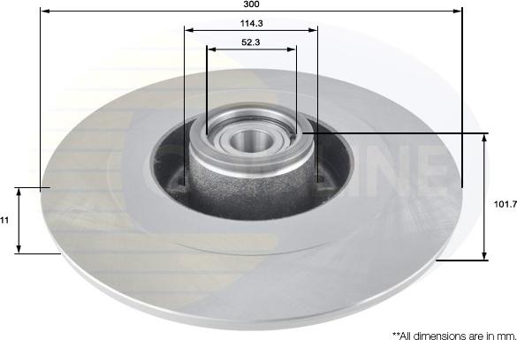 Comline ADC3025 - Тормозной диск autodnr.net