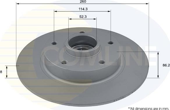 Comline ADC3031 - Гальмівний диск autocars.com.ua