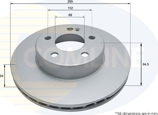 Comline ADC5002V - Гальмівний диск autocars.com.ua