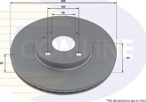 Comline ADC5005V - Гальмівний диск autocars.com.ua