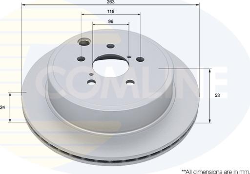 Comline ADC5009V - Гальмівний диск autocars.com.ua