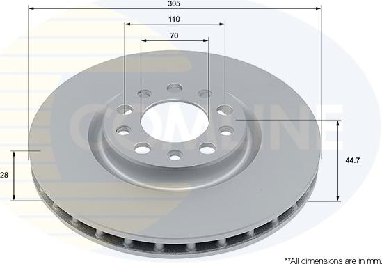 Comline ADC5014V - Гальмівний диск autocars.com.ua