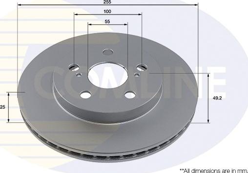 Comline ADC5016V - Тормозной диск avtokuzovplus.com.ua