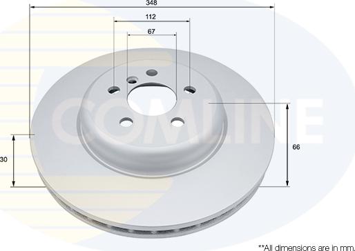 Comline ADC5018V - Гальмівний диск autocars.com.ua