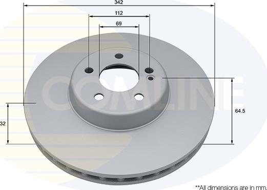 Comline ADC5031V - Гальмівний диск autocars.com.ua