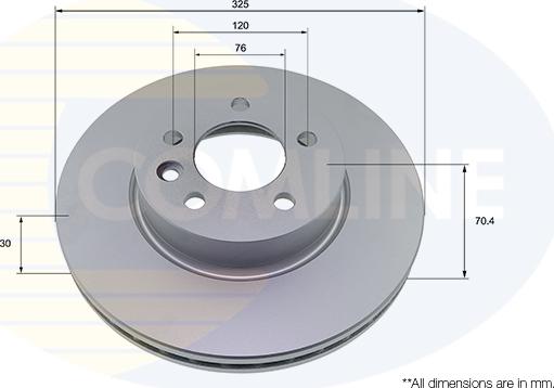 Comline ADC5043V - Гальмівний диск autocars.com.ua