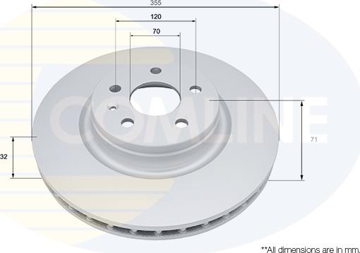 Comline ADC5113V - Гальмівний диск autocars.com.ua