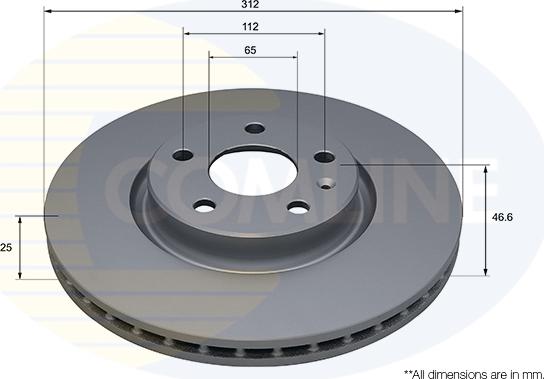 Comline ADC5206V - Гальмівний диск autocars.com.ua