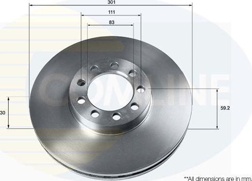 Comline ADC9063V - Гальмівний диск autocars.com.ua